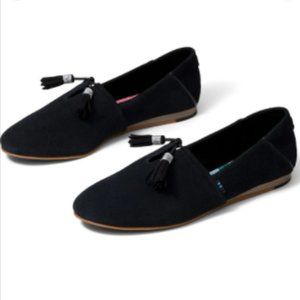 Toms Black Suede Women's Kelli Flats